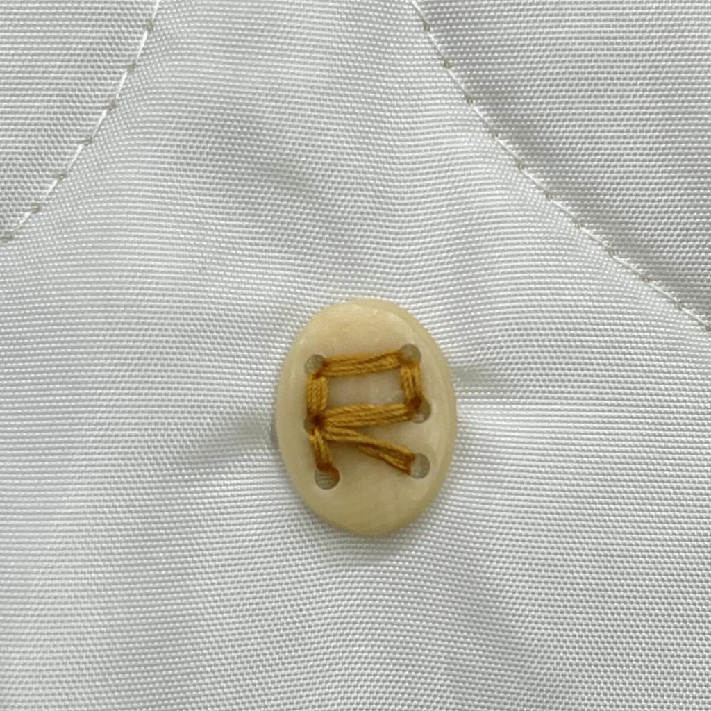 45R 8102023 White Nylon Quilted 908 Yachting Coat Coat 1 IvoryUsed