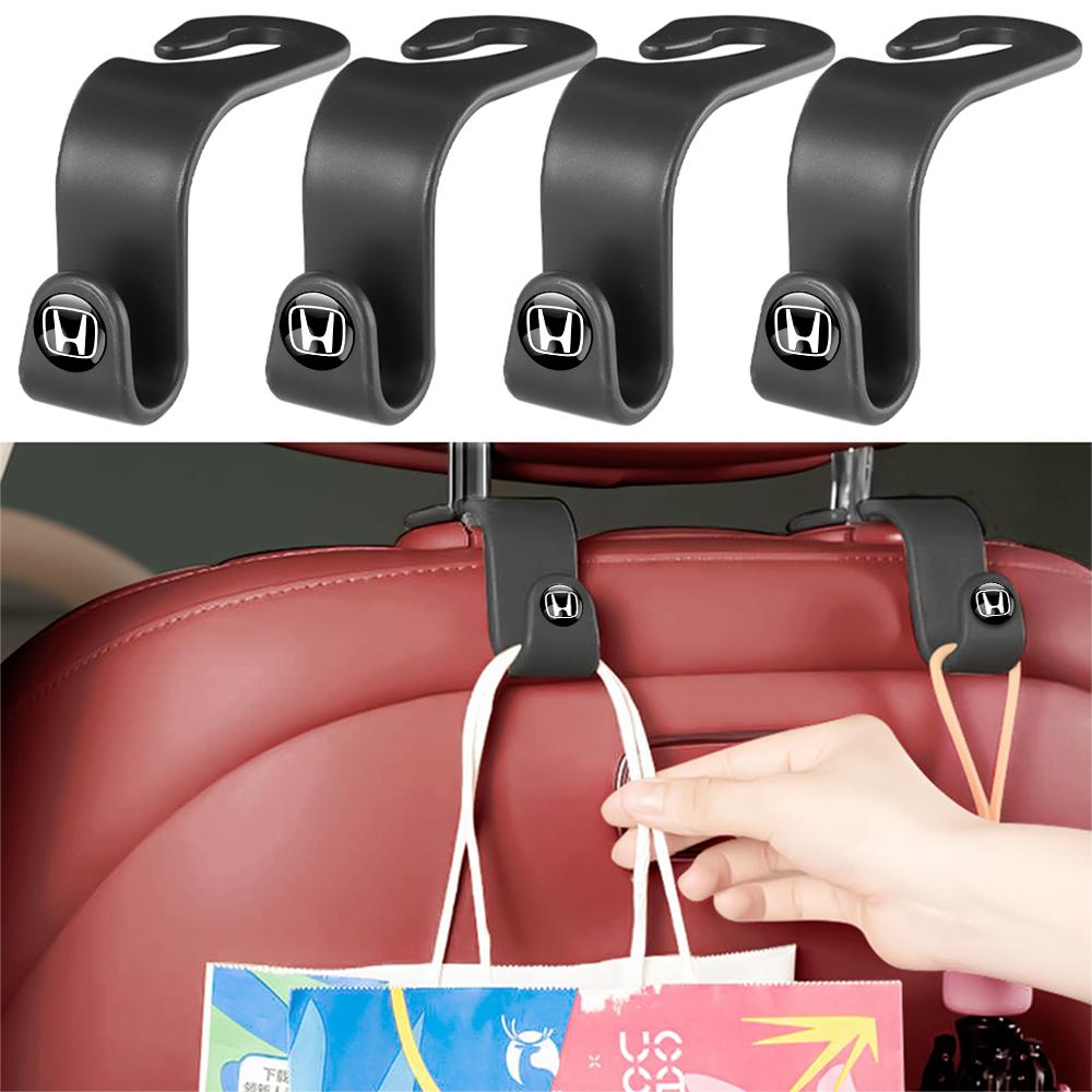 2/4pcs Car Seat Back Hooks Hanger Storage Organizer Accessories For Honda Fit Jazz City Odyssey Jade Mugen Accord Insight CivicOW3