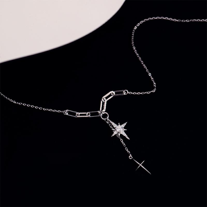 Collier Choker Croix Étoile Diamant – Noël Polyvalent Design Étoile à Pampille