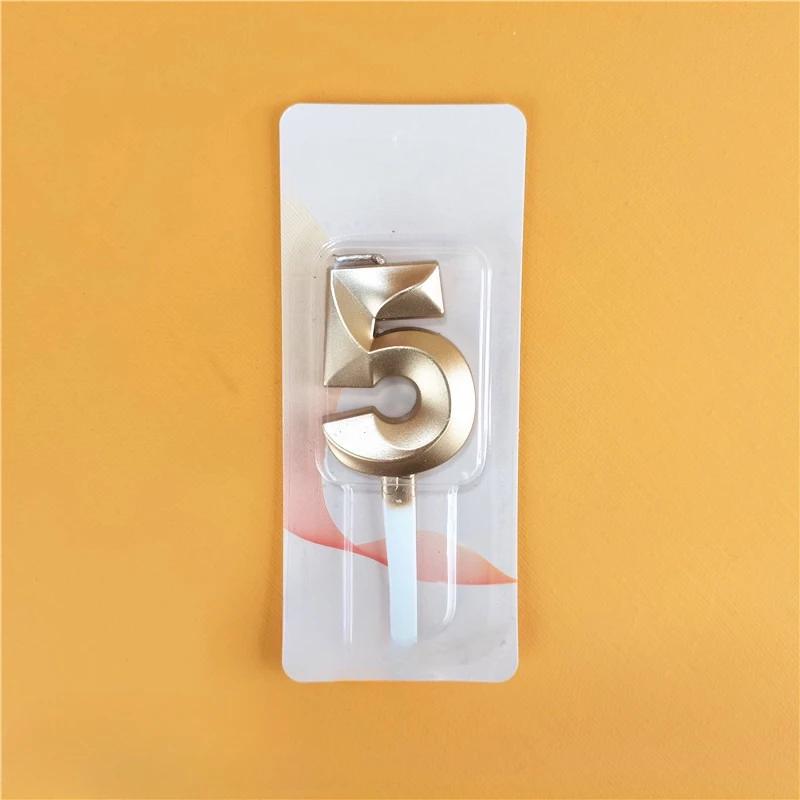 3D Number Cake Decorating Candle Glitter Birthday Candles Digital Candle Cake Topper Birthday Party Wedding Cake Decor