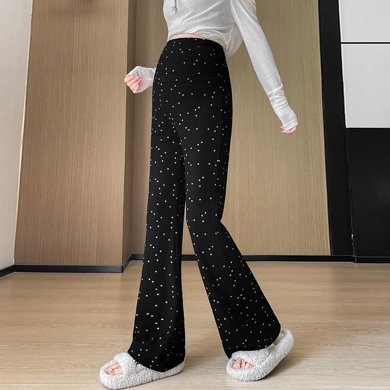 Maternity Polka Dot Flared Pants: Stylish, Versatile Wide-Leg Design for Spring & Summer 2026 Large: 110-135 lbs