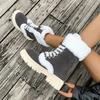 Women's Cozy Fleece-Lined Mid-Calf  Boots Lace-Up Thick Sole Round Toe