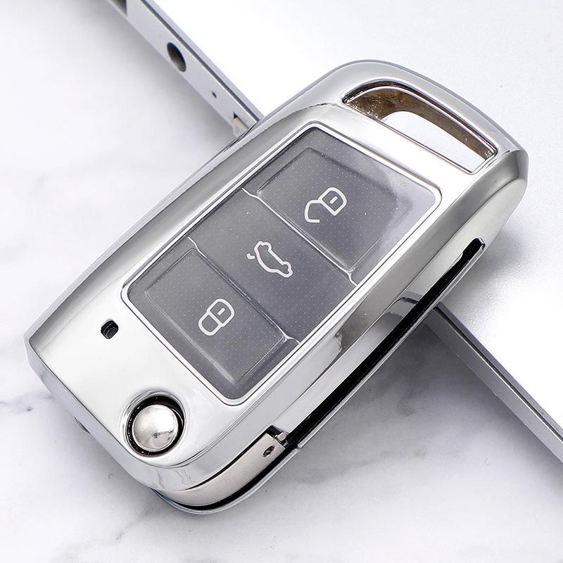 TPU Soft Rubber Key Shell Cover for 2017 Volkswagen Passat and New Magotan