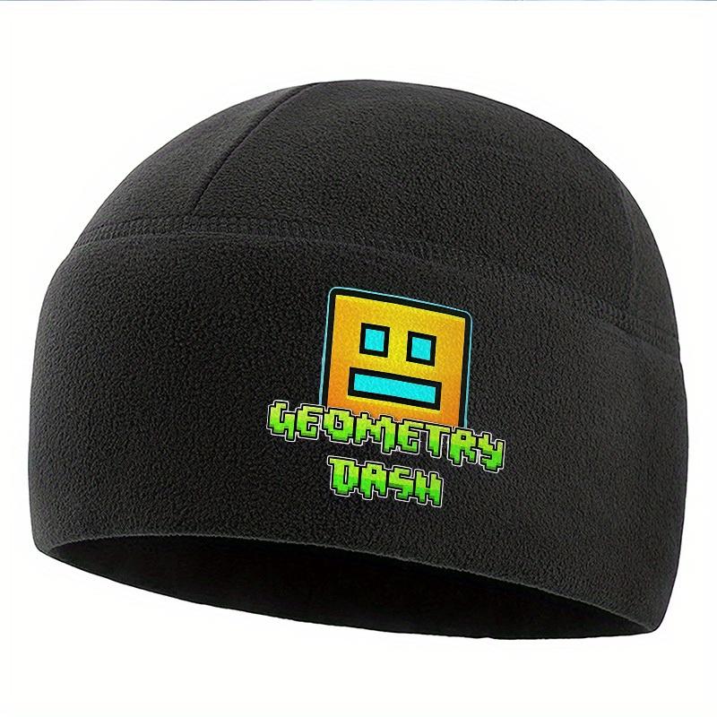

Cube face geometry blocks font Unisex Women Unisex Beanie Pullover Cap Winter Thermal Hat Warm Christmas Outdoor Cycling Hiking Ski