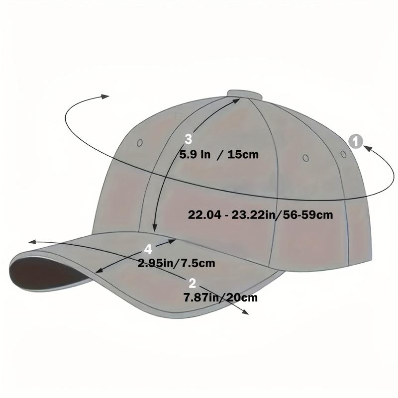 1pc Rerto Washed Embroidery Baseball Caps for Women,outdoor Leisure Adjustable Drawstring Closure,Perfect for Outdoor Activities
