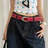 Y2k Women's Rivet Belt Gothic Dress Jeans Belt Niche Leather Waist Belt  Streetwear
