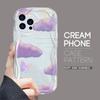 For iPhone 16 15 14 13 12 Samsung S24 S23 S22 A06 A13 A14 A15 A16 A55 Redmi Note 13 12 Purple Butterfly Cloud Pattern Soft TPU Phone Case