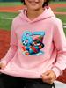 New trendy hooded sweatshirts for boys and girls, featuring a penguin print and a fun, quirky design with the number 67.
