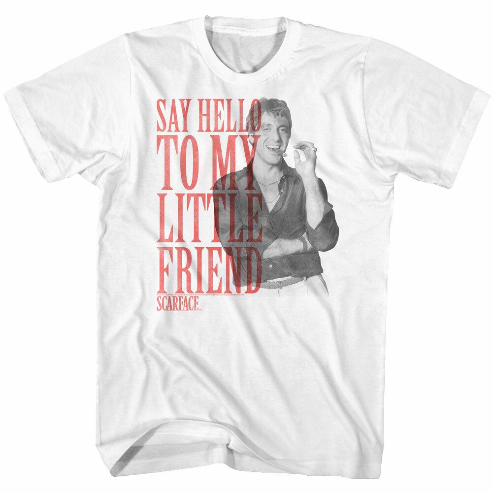 Scarface Movie Tony Montana Say Hello To My Little Friend Men T Shirt XXXL