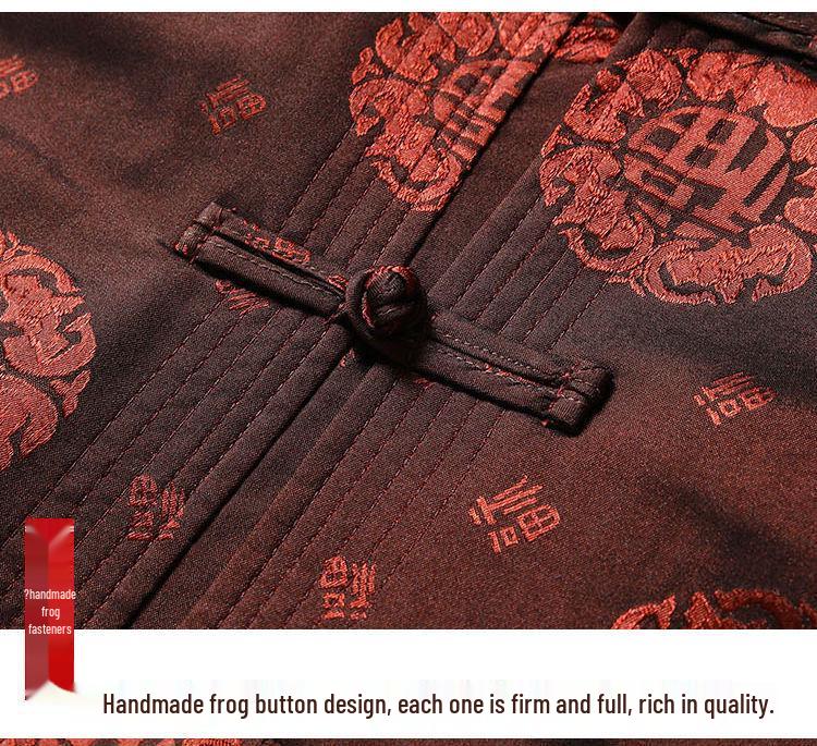 Men's Chinese Style Velvet-Lined Jacket for Autumn/Winter - Perfect for Dad or Grandpa