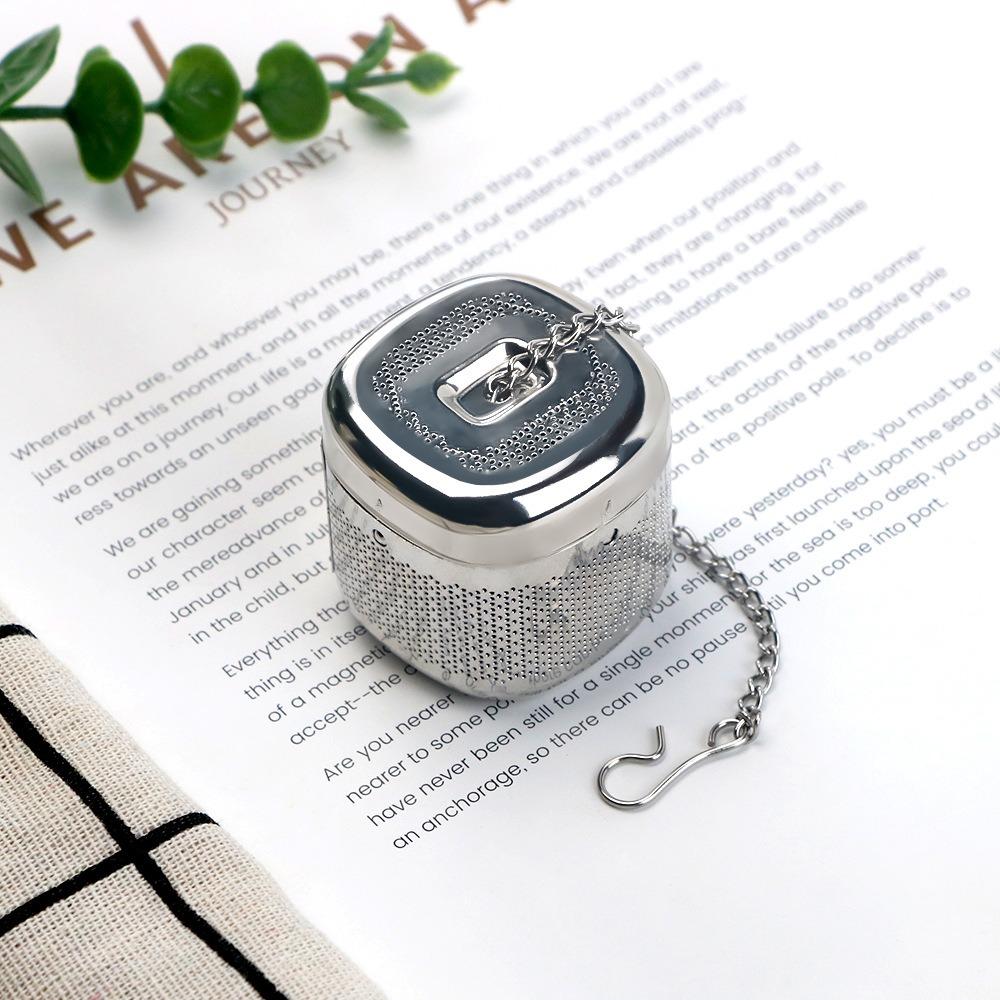 2 Set Stainless Steel Square Tea Infuser Ball Tea Strainer Teaware Tea Filter  Cooking