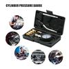 8PCS Compression Tester Kit 0-300 PSI Petrol Gas Engine Cylinder Pressure Gauge Automotive Tool For Motorcycle Car Truck (Black)