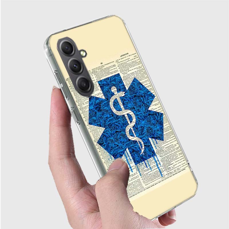 EMT EMS Medical Rescue Case For Phone Samsung Galaxy A12 A22 A32 A52 A52S A13 A23 A33 A53 A14 A24 A34 A54 5G A73 A42 A9 A8 A7 A6
