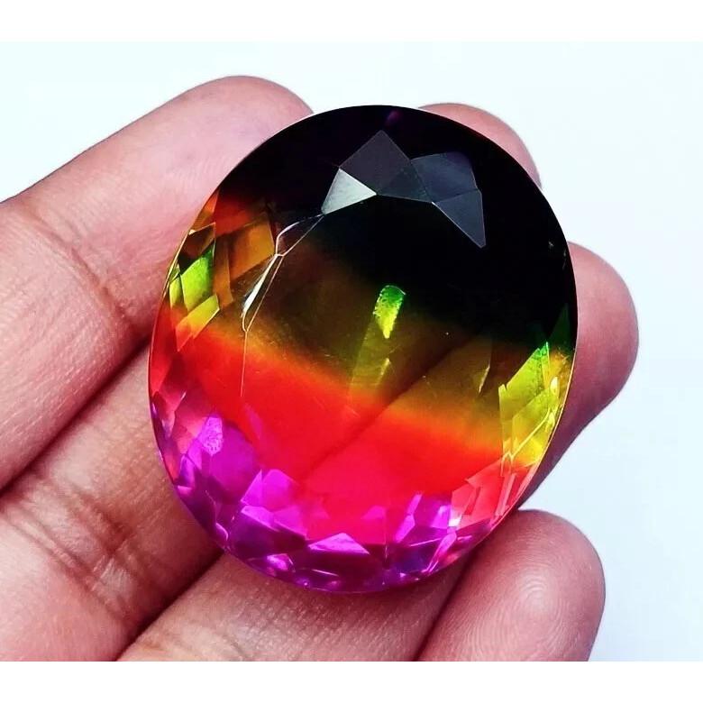 Certified Watermelon Tourmaline Oval Cut 119-121 Ct Beautiful Loose Gemstone