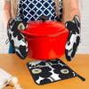 Moomin Pot Holders and Oven Stylish and Cute Oven Mitts with Scald Set of Kitchen Gloves for Left and Right Unisex Heat-Resistant Mitts, Anti-Slip