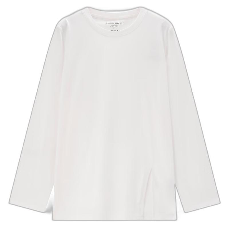 Giordano Women s Cotton Long Sleeve T-shirt with Side Split S