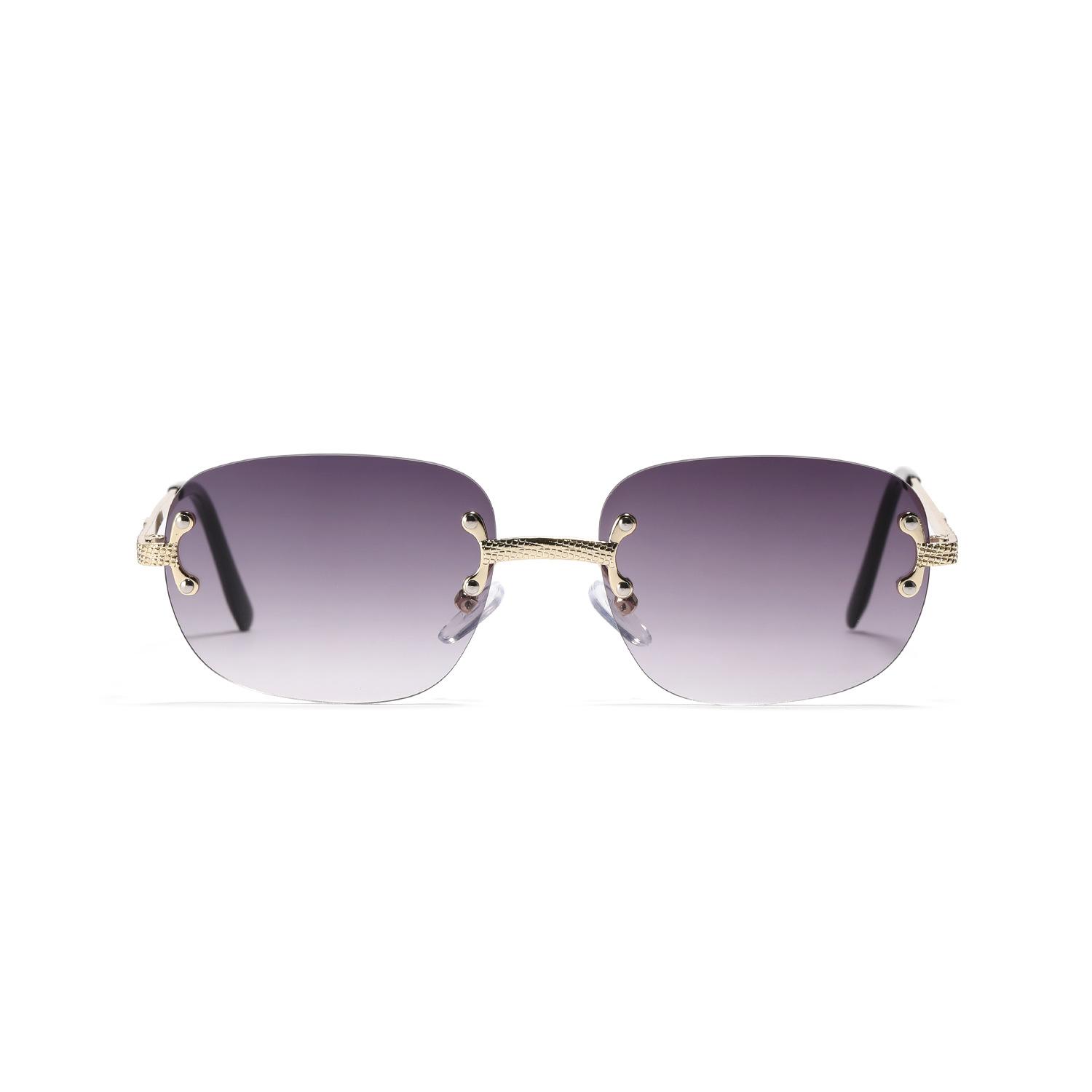 

S3056 Очки без оправы квадратные мужские с бриллиантовой отделкой популярные ретро солнцезащитные очки женские солнцезащитные очки