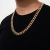 Punk Miami Cuban Choker Necklace Collar Statement Hip Hop Big Chunky Aluminum Gold Color Thick Chain Necklace Women Zircon