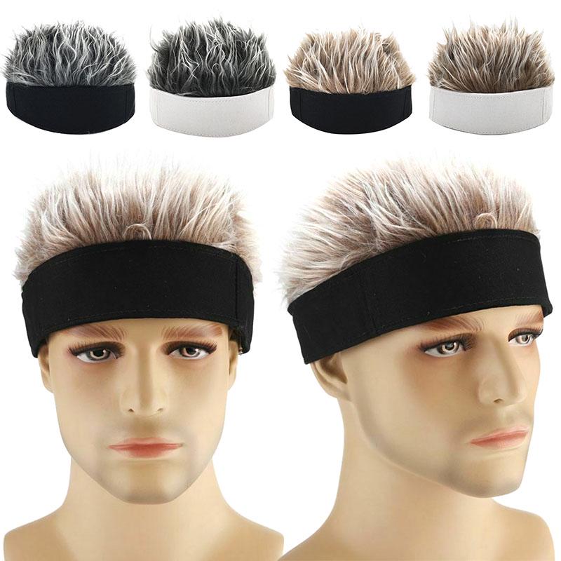 Spiked Fake Hair Funny Short Wig Cap 