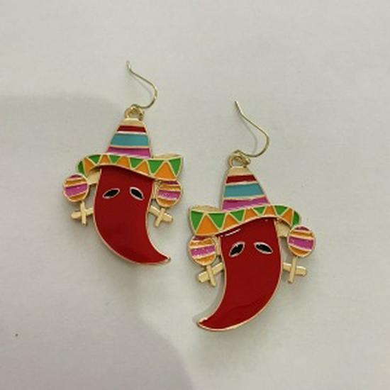 Chic Reflective Sequin Heart Dangle Earrings - Childlike Nightclub Fashion with Ear Hooks