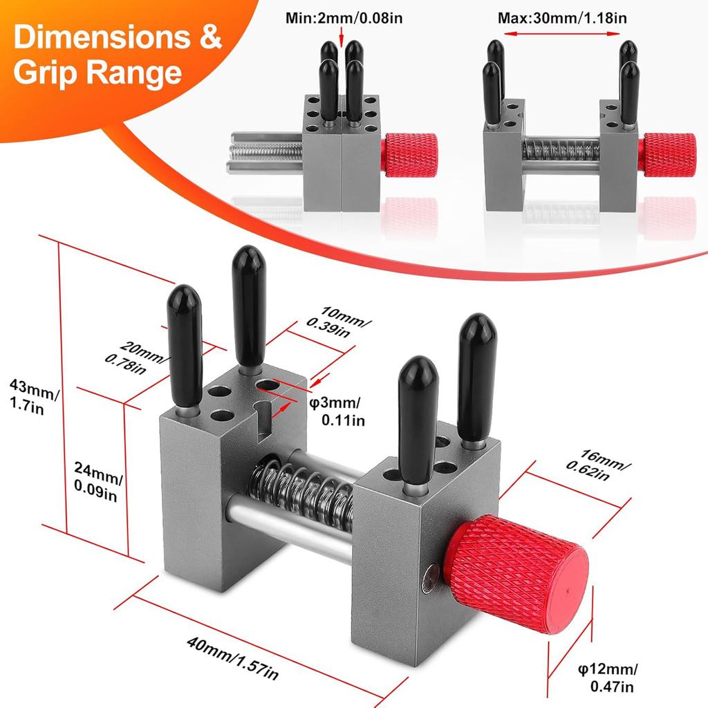 Small Vise Clamp Adjustable Width Drill Press Vice Grip for DIY Enthusiasts and Engineers with Flexible Installation