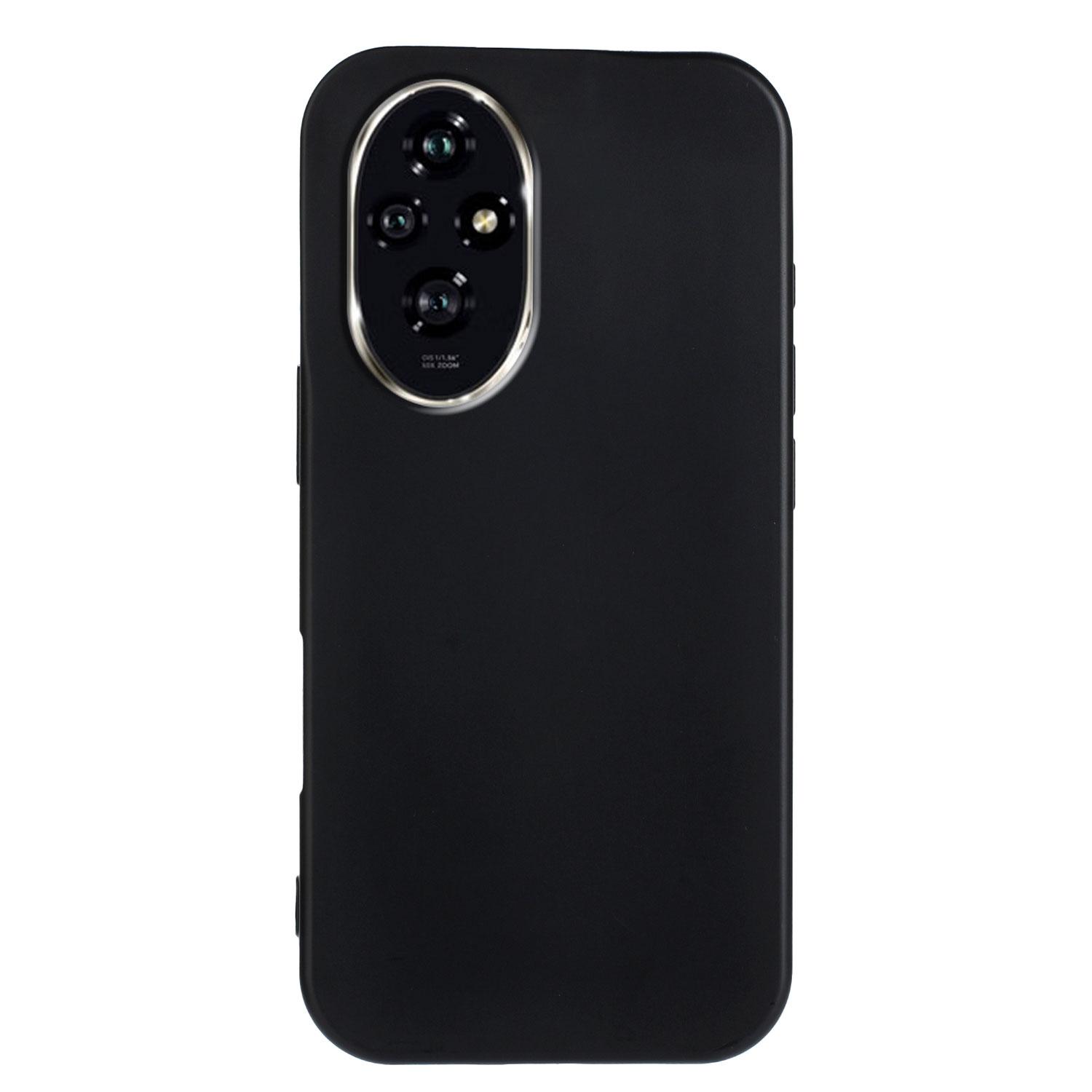 

For Honor 200 5G TPU Case Soft Matte Anti-fingerprint Phone Back Cover Black