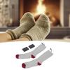 Electric Heated Socks Battery Operated Comfortable Cotton Socks for Winter Travel Camping Cycling Skiing Hiking One Size