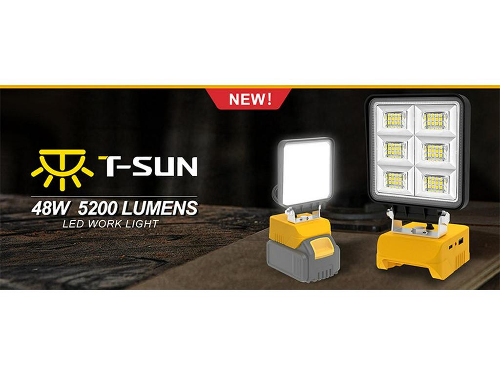Dewalt Multi-Function Portable Lithium Work Light: High-Brightness, Rechargeable, Ideal for Camping, Outdoor Use, and Auto Repair.