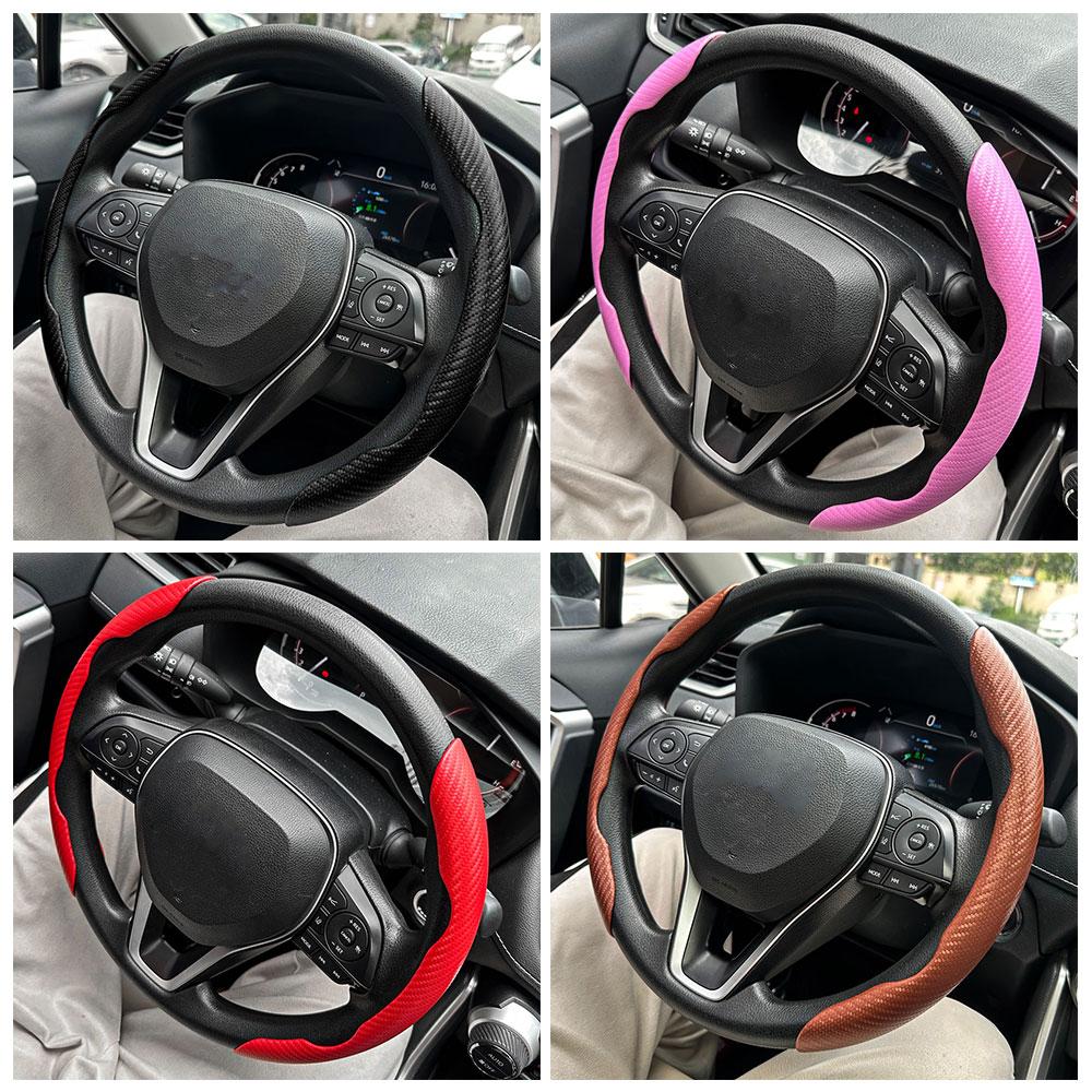 Car Steering Wheel Covers Booster Micro Fiber Leather Auto Interior Decorative Accessories Universal Carbon Fiber Accessories