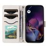 For Motorola Moto G54 5G/Moto G14 4G Case Wallet Rhombus Leather Phone Cover with Shoulder Strap,Wrist Strap