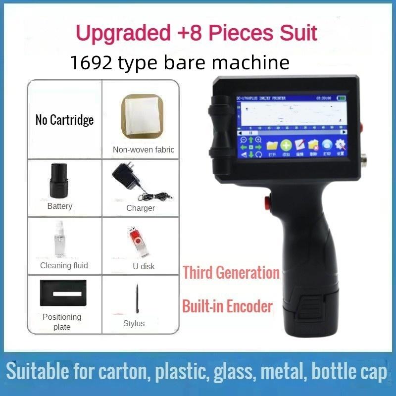 Intelligent Handheld Inkjet Printer Production Date Bottle Cap Digital Automatic Coding Machine Portable Label Machine