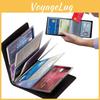 Large Wonder Wallet Capacity Change Card Pack Cardcase Pu Material Solid Color