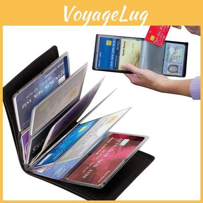 Large Wonder Wallet Capacity Change Card Pack Cardcase Pu Material Solid Color