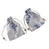 Embroidered Storage Bag Satin Jewelry Packaging Bag Retro Drawstring Gift Bag  Girl