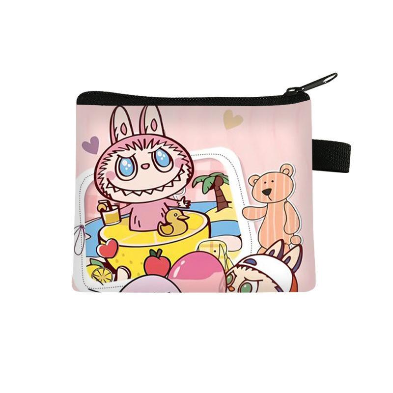 Labubu Children's Coin Purse, Elementary School Boy and Girl Cartoon Storage Bag, Cute Large Capacity Bag CLE