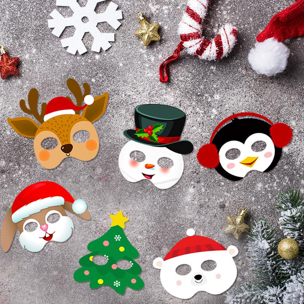 Om de zăpadă Crăciun Ren Mască de hârtie Recuzită foto de petrecere Pentru decor Sărbătoare