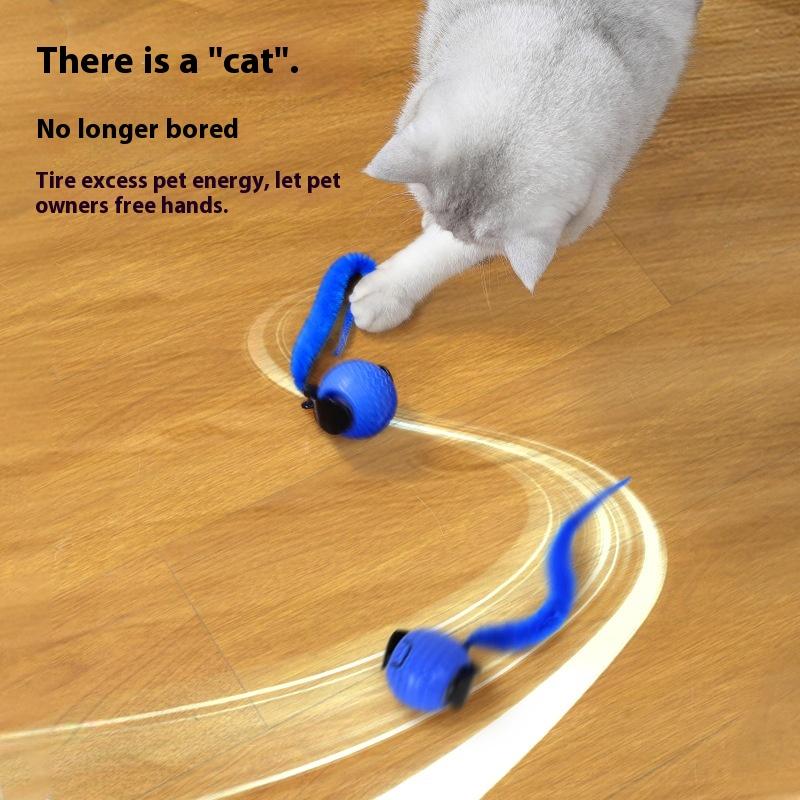 Electric cat toys, automatic cat car to relieve boredom, cat ball pets, toys, balls, cat sounds, automatic dodgeball