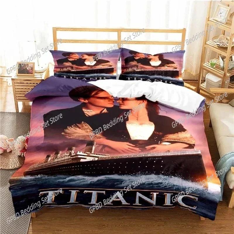 Movie Titanics Bedding Set For Bedroom Soft Modern Bedspreads Comefortable Kids Duvet Cover Quilt Cover And Pillowcase