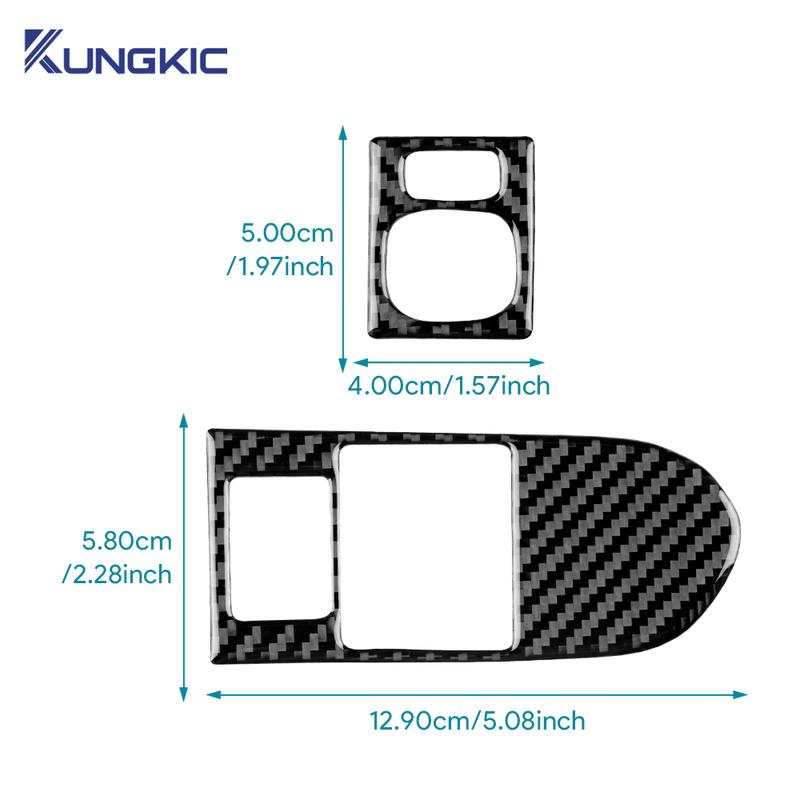 For Toyota Yaris 2006 2007 2008 2009 2010 2011 Real Soft Carbon Fiber Sticker LHD Car Headlight Rearview Mirror Button Trim.