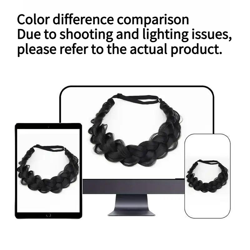 1PC Braid Wig Hair Band Soft Headband Soft Handmade Hair Band Wig Accessories Braid Internet celebrity Hand Tear Braid Hair Band