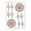 Waterproof Tattoo Stickers Middle Eastern Lace Temporary Tattoos for Women Adults Adhesive Body Art Stickers