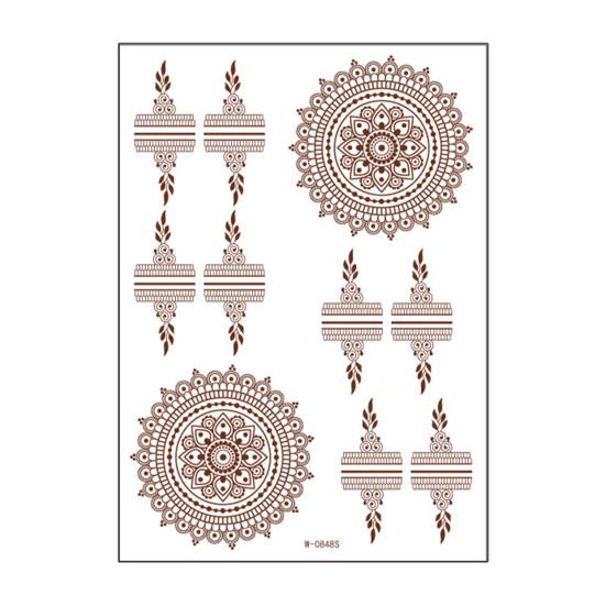 Waterproof Tattoo Stickers Middle Eastern Lace Temporary Tattoos for Women Adults Adhesive Body Art Stickers