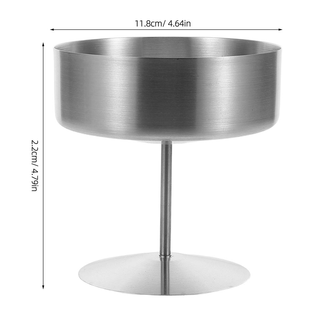 400 ml Edelstahl Eisbecher mit Fuß Dessertschale Wiederverwendbar Pudding Obstsalat Behälter Metall Servierkelch Küche