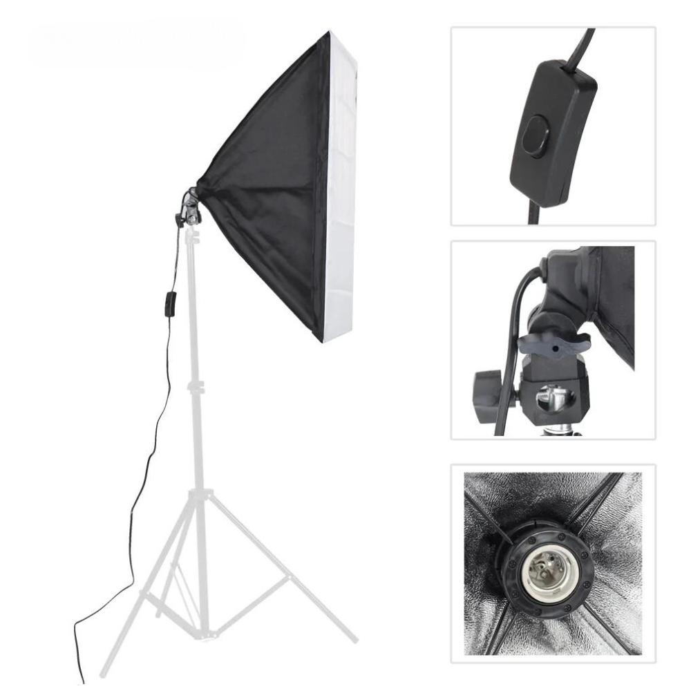 Softbox rectangular photo modifier bulb foldable 50x70 cover