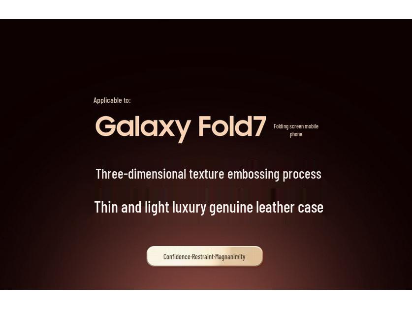 Étui à rabat magnétique en cuir véritable Chali pour Samsung Galaxy Z Fold7