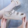 Fashion GKTINOO Genuine Leather Sandals 2025 Summer Women Sneakers Closed Toe Comfortable Hollow Soft Sole Flat Shoes Plus Size