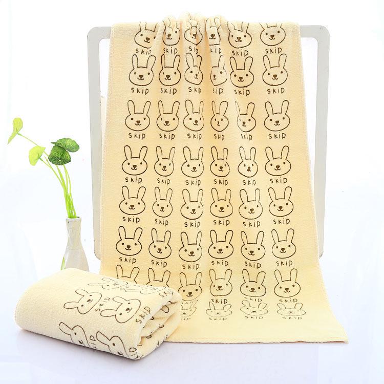 Microfiber Cartoon Rabbit Beach Towel - Absorbent, Soft, Lint-Free for Adults