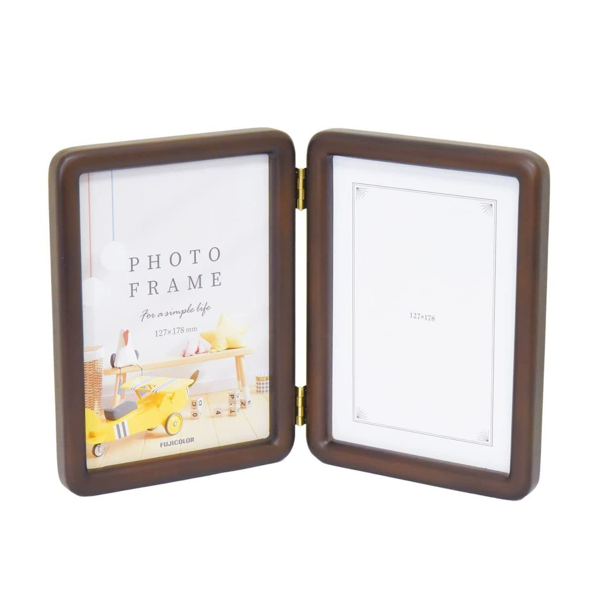 

FUJICOLOR Photo 2L Size x 2 Brown Frame, Wooden, 4602TK, Sides,