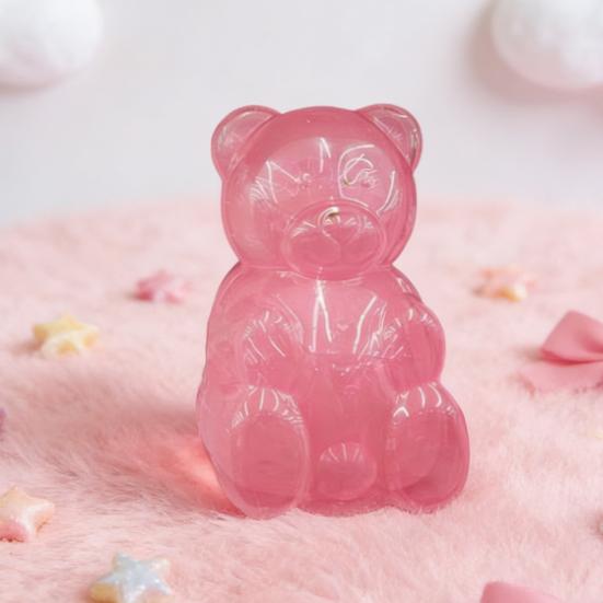 Gummy Bear Container Clear Plastic Bear Shaped Candy Holder Reusable Gift Box for Valentine's Day Party Festive Favors