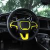 Decoration Steering Abs Cover Wheel Ornament Sticker Fit For Dodge Challengerdodge Charger Dodge Durango 2015 Up Car Interior Accessories